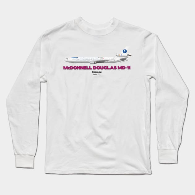 McDonnell Douglas MD-11 - Sabena Long Sleeve T-Shirt by TheArtofFlying